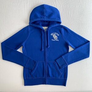 Hollister Blue Zip-Up Hoodie